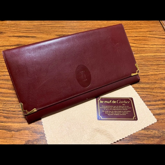 Cartier Handbags - Cartier Clutch bag Mastline Red Gold